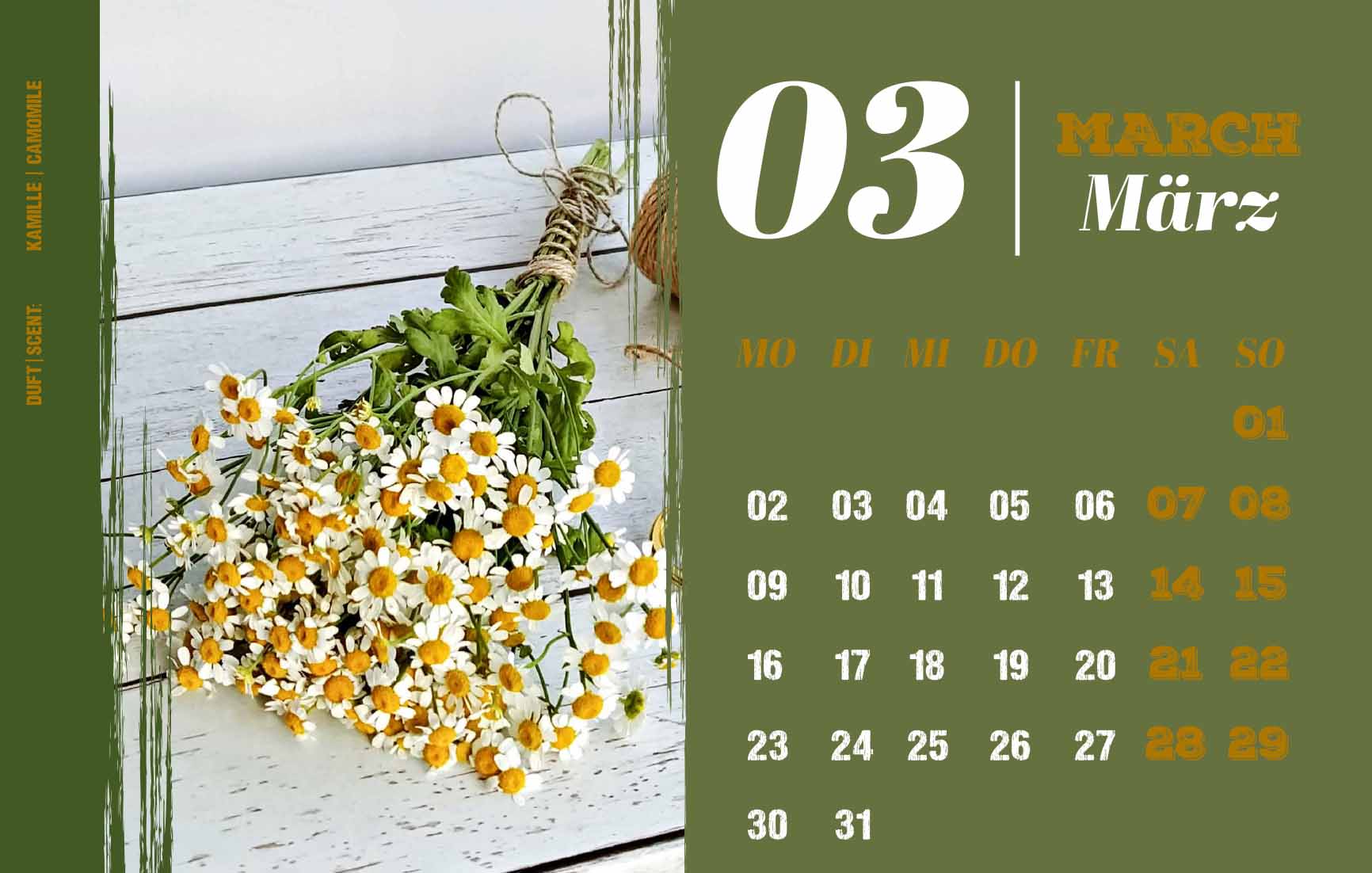 Duft- Tischkalender Duft und Genuss 2026